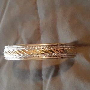 Silver & Gold Plated Bracelet. 6" ( L2 )